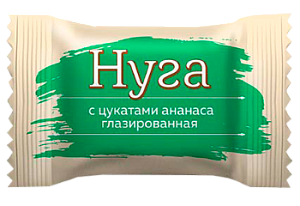 Конфета Нуга с цукатами ананаса Деликатесса